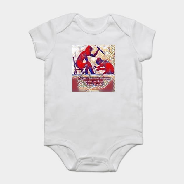 Fake Friends Baby Bodysuit by Smartguy11